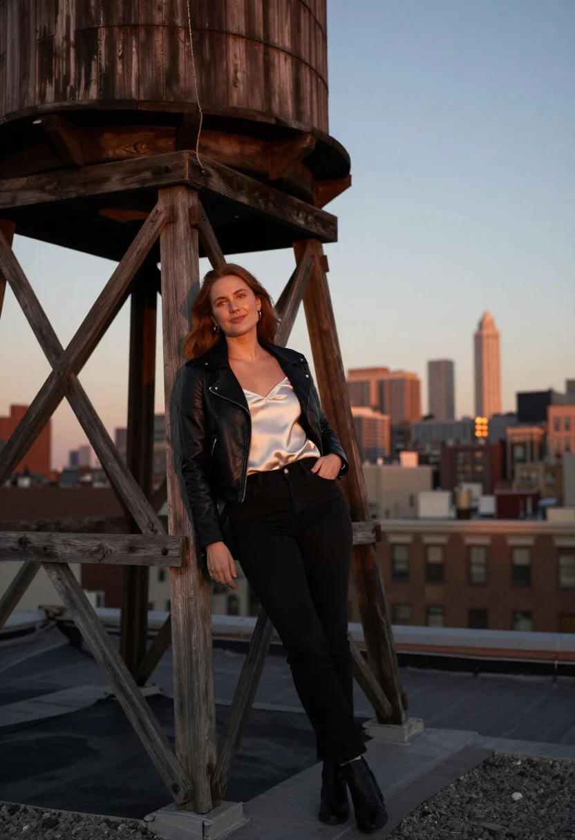 AI new york startup sample — portrait of a woman, half-length portrait of a Western-Europ