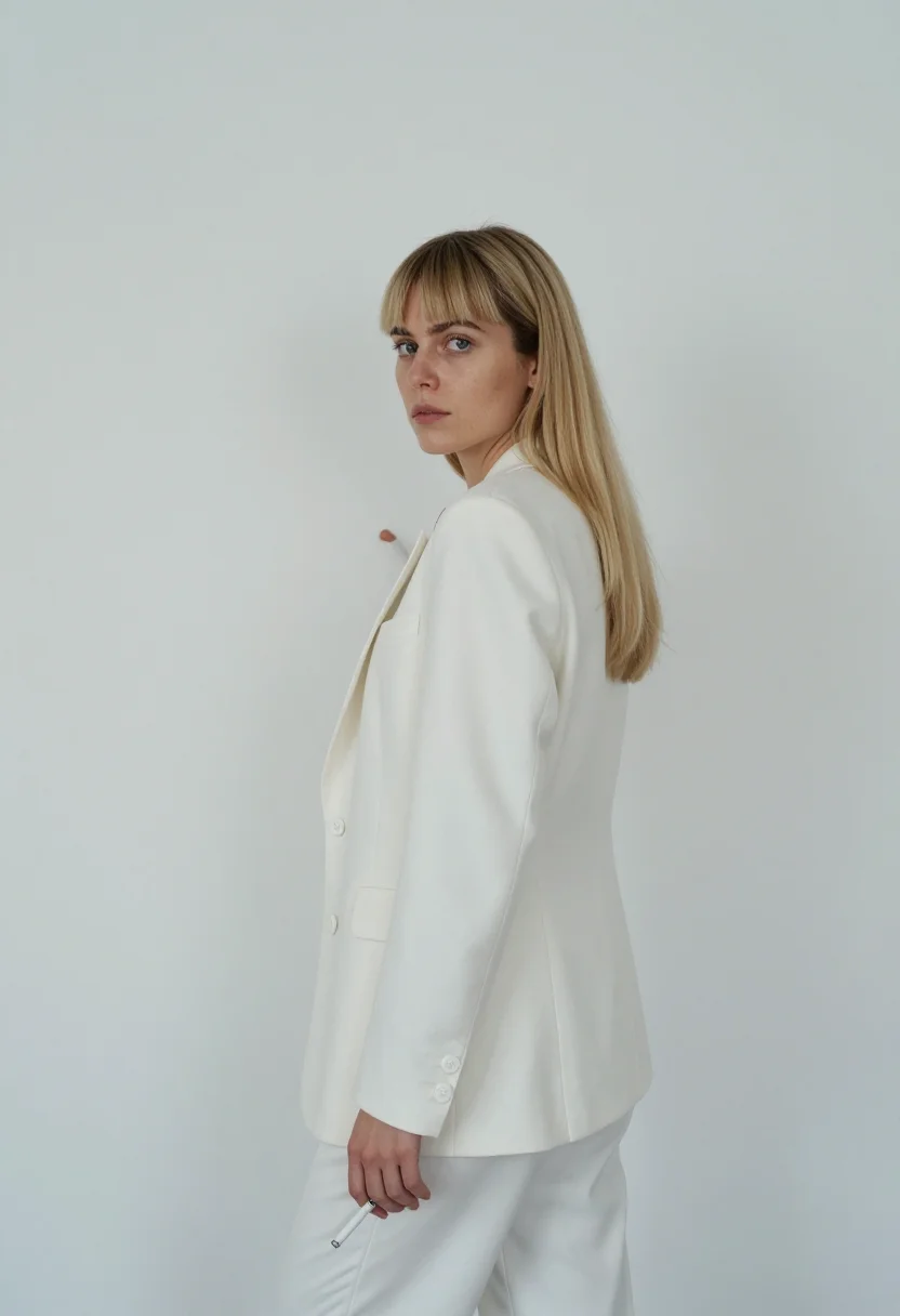 AI nico sample — portrait of a woman, half-length over-the-shoulder portrait