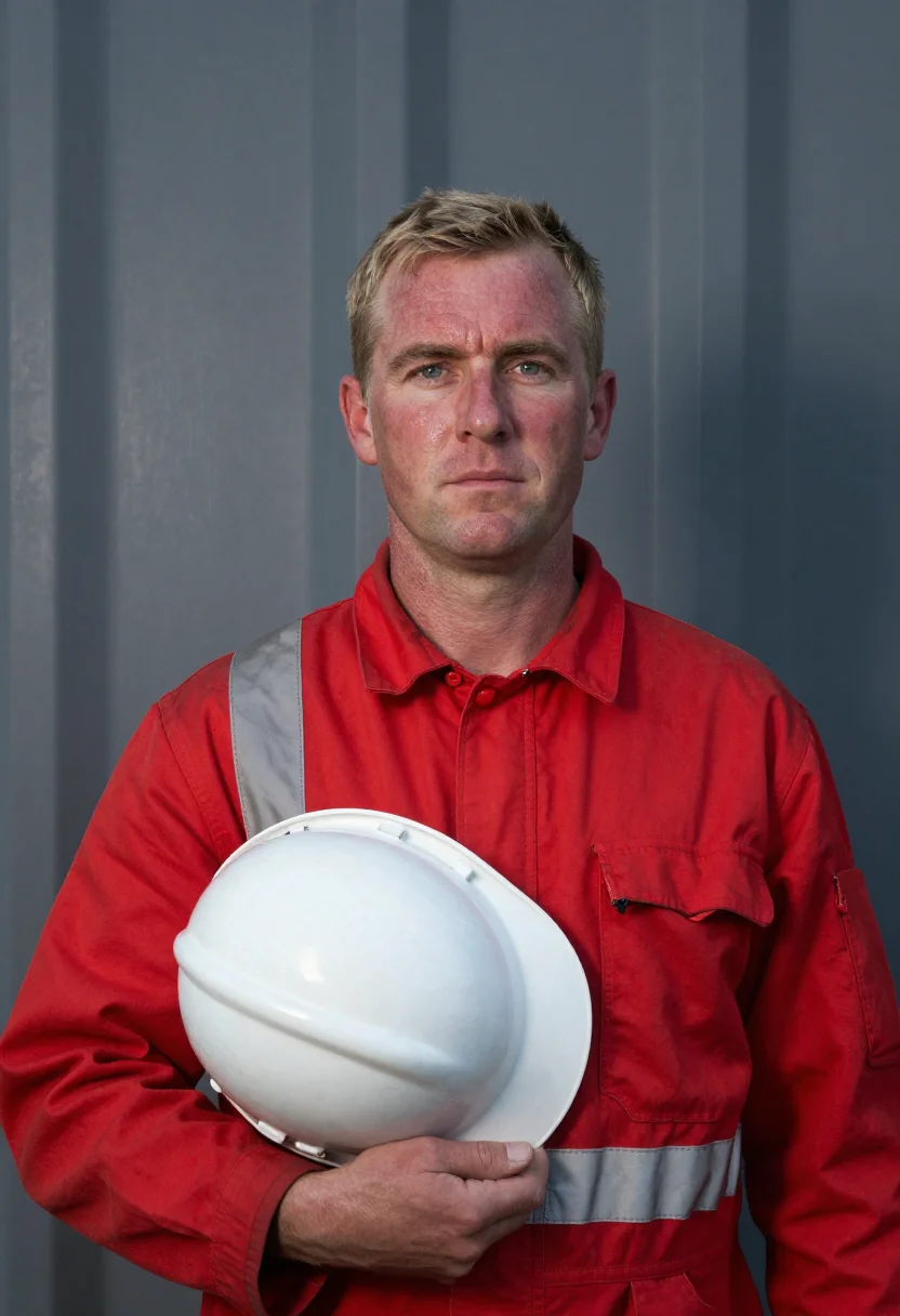 AI north sea rig sample — portrait of a man, head-and-shoulders portrait of a Scottish