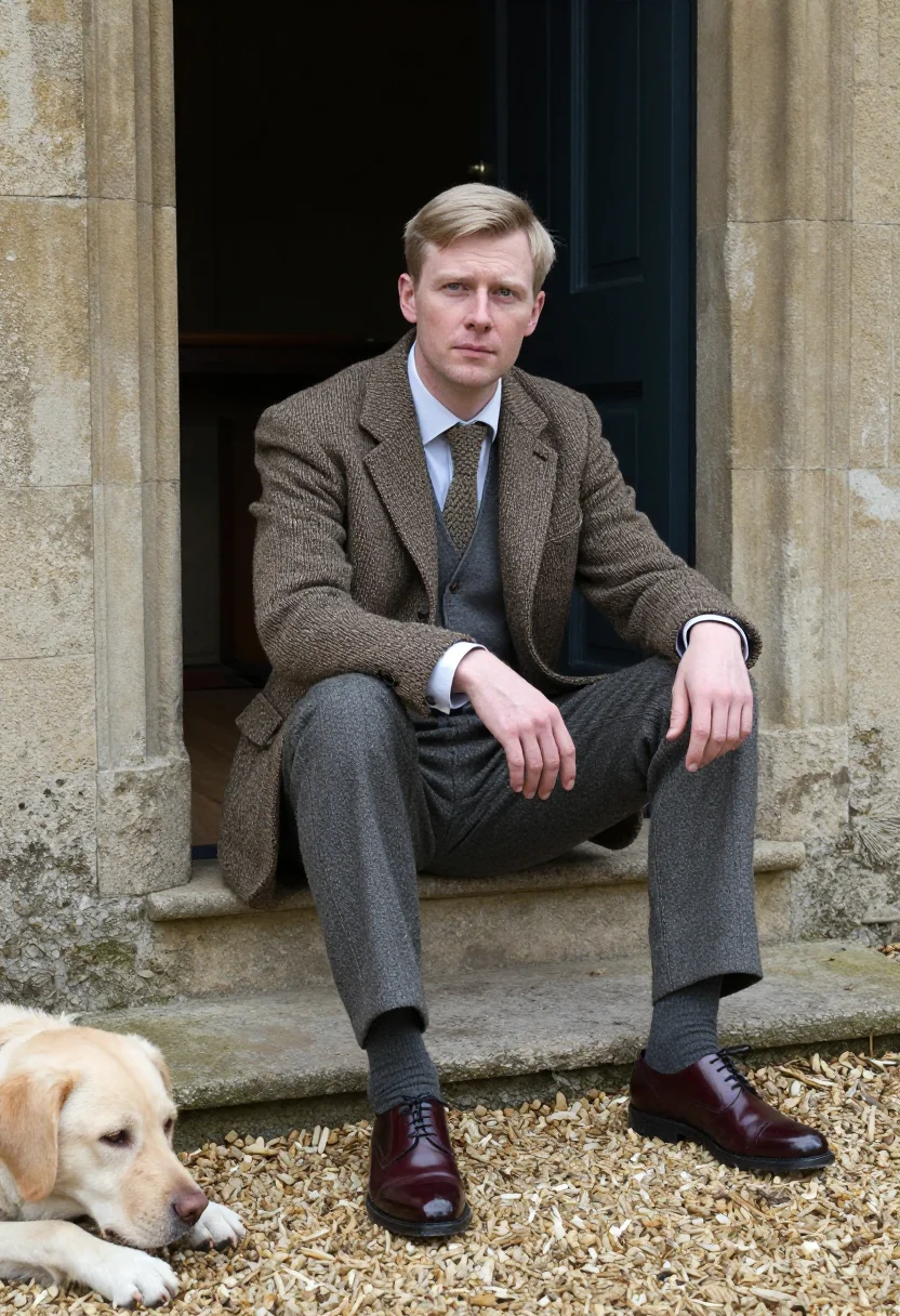 AI northampton shoemaker sample — portrait of a man, full-length portrait of an English man in