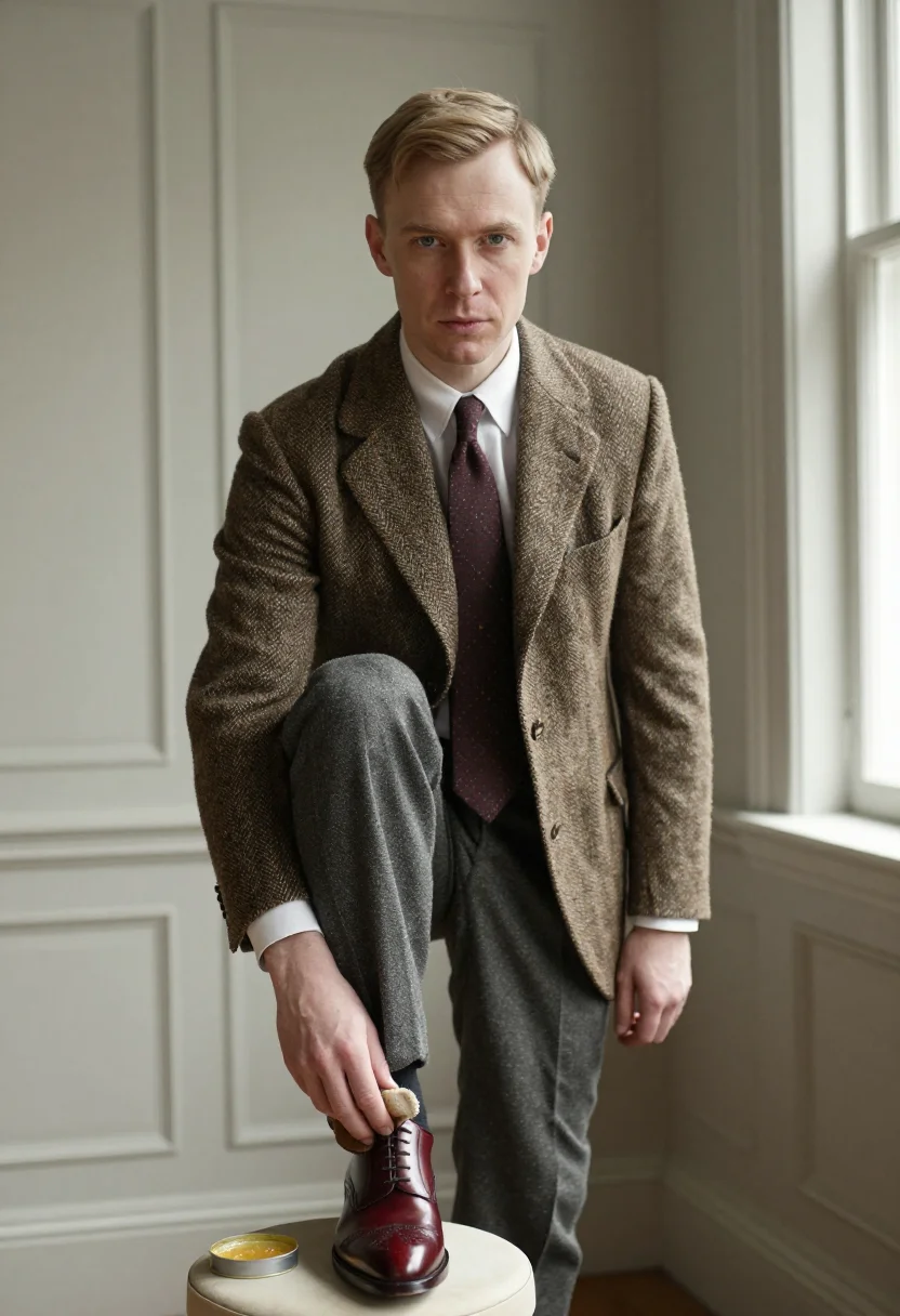 AI northampton shoemaker sample — portrait of a man, half-length portrait of an English man in