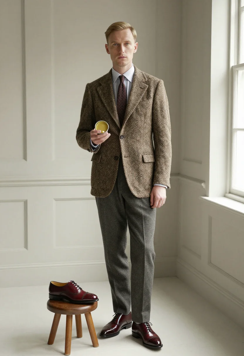 AI northampton shoemaker sample — portrait of a man, full-length portrait of an English man in