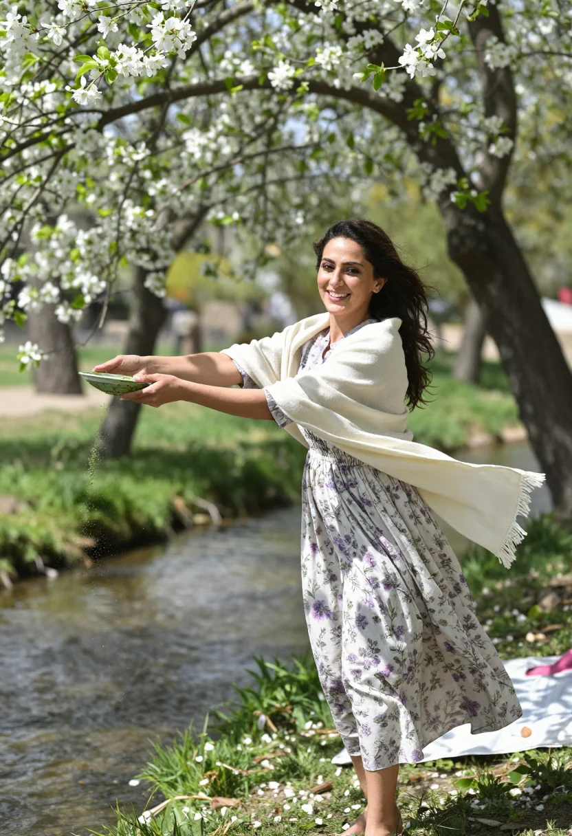 AI nowruz haft sin sample — portrait of a woman, three-quarter-length portrait of an Ira