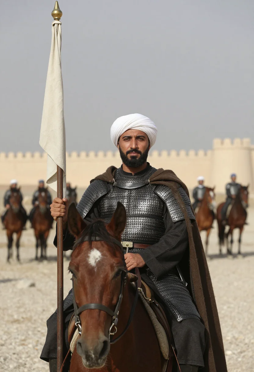 AI nur ad din sample — portrait of a man, chest-up portrait of a Levantine Arab man
