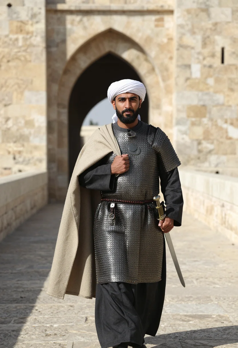 AI nur ad din sample — portrait of a man, three-quarter-length portrait of a Levant