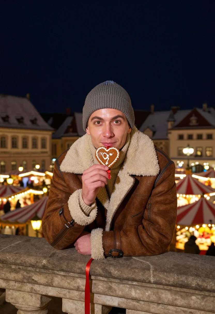 AI nuremberg christkindlesmarkt sample — portrait of a man, half-length portrait of an Austrian man w
