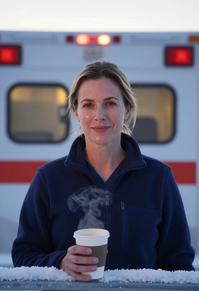 AI nurse dawn navy sample — portrait of a woman, head-and-shoulders portrait of a Wester