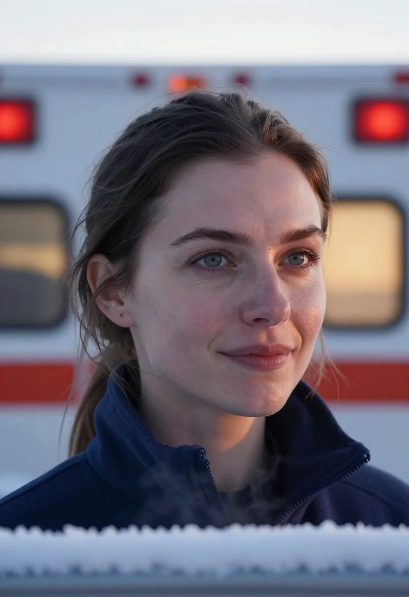 AI nurse dawn navy sample — portrait of a woman, tight headshot of a Western-European wo