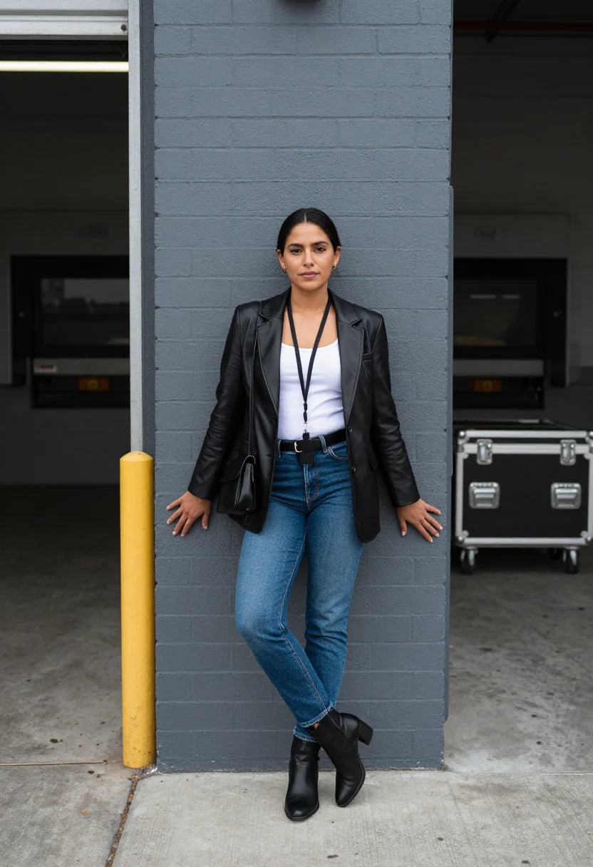 AI nyfw soho sample — portrait of a woman, full-length portrait of a Latin-America