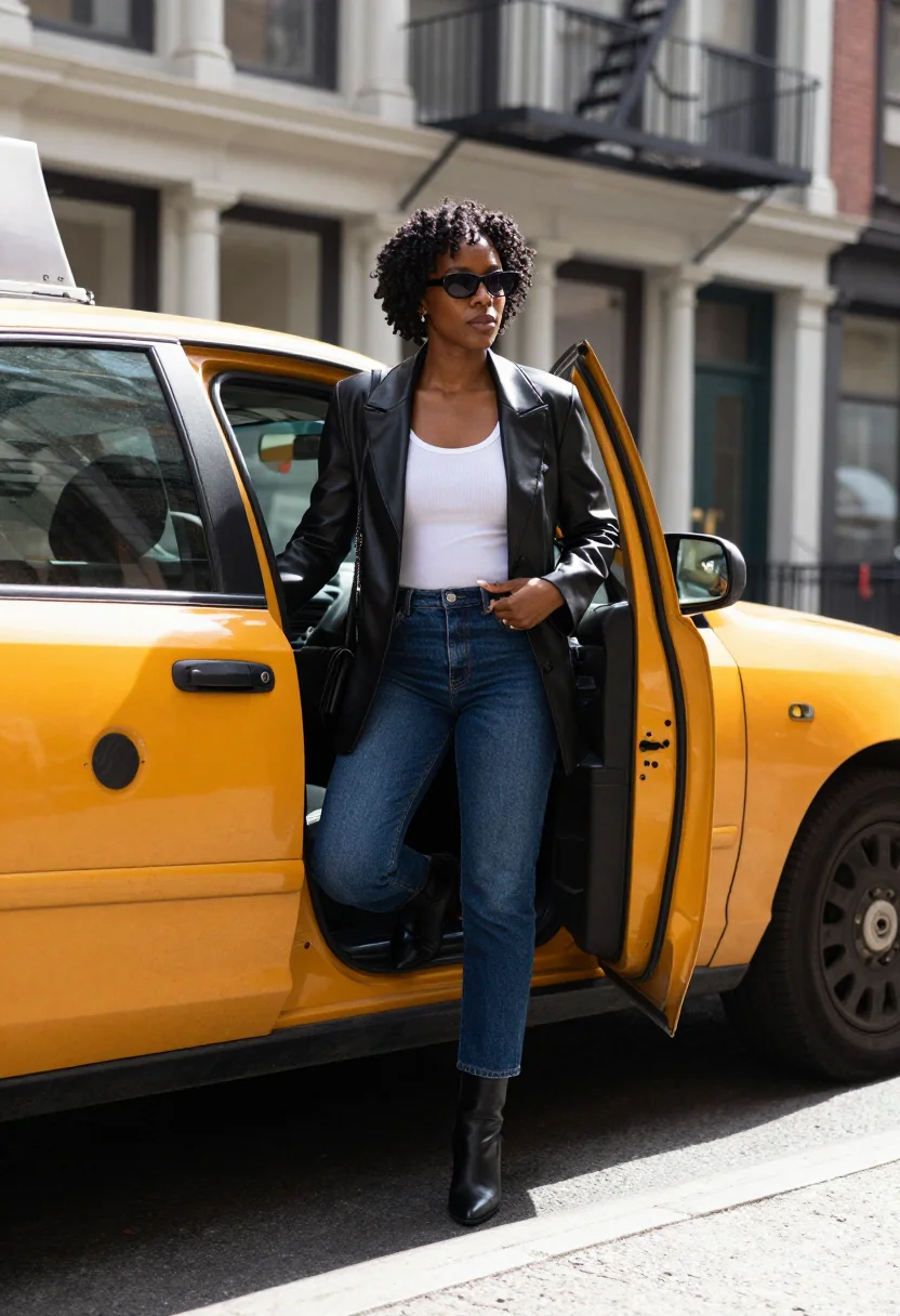AI nyfw soho sample — portrait of a woman, full-length portrait of a Black woman w