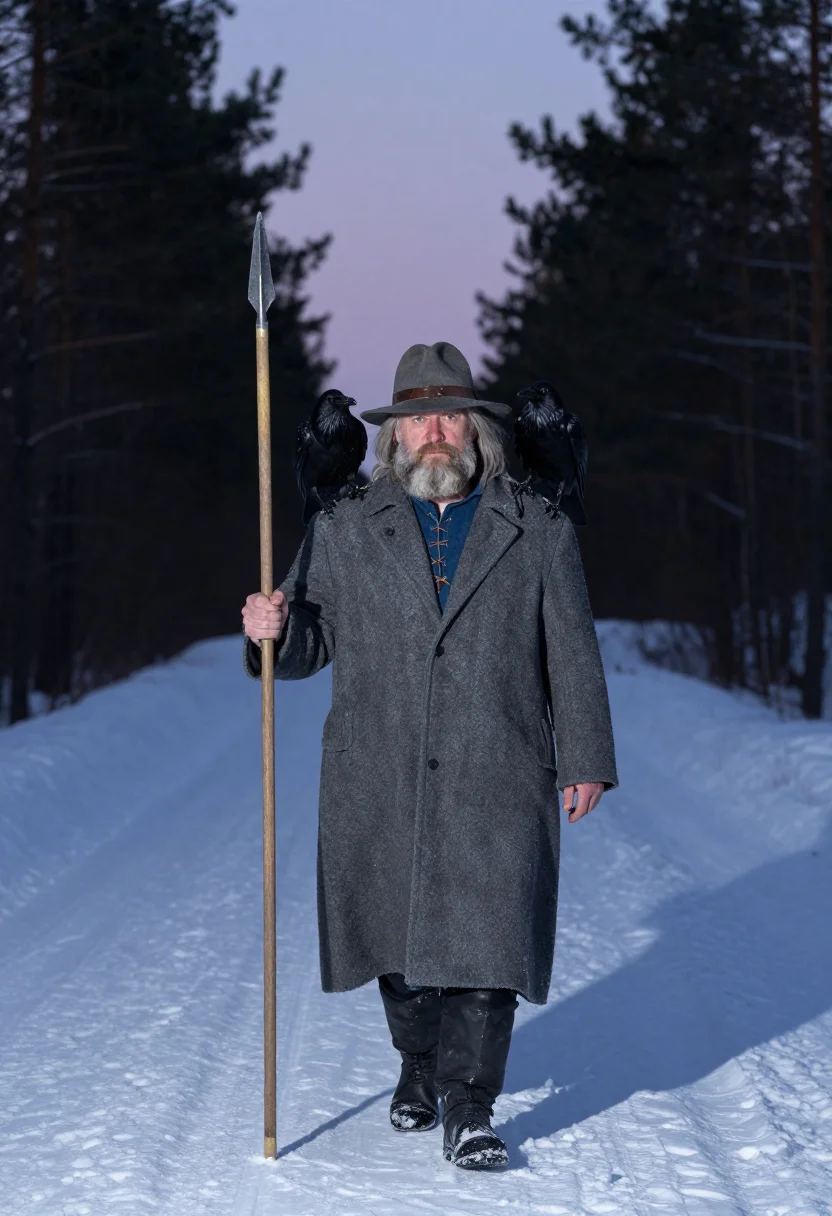 AI odin sample — portrait of a man, full-length portrait of a Northern-Europe