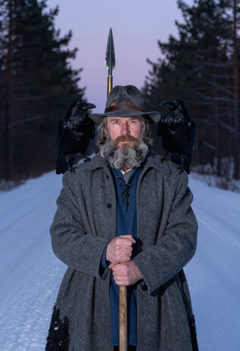 AI odin sample — portrait of a man, half-length portrait of a Northern-Europe