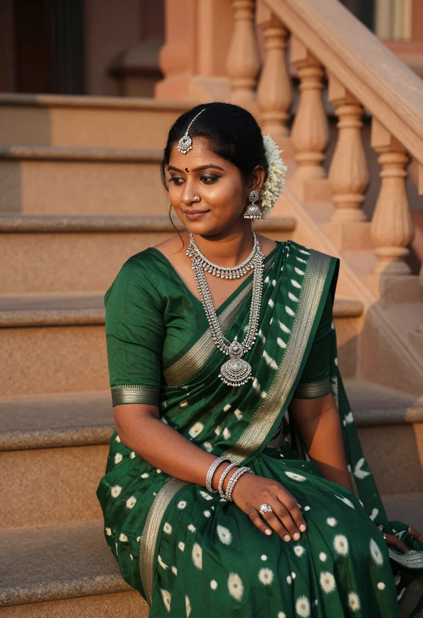 AI odissi sample — close three-quarter portrait of a South-Asian Odia woman wit