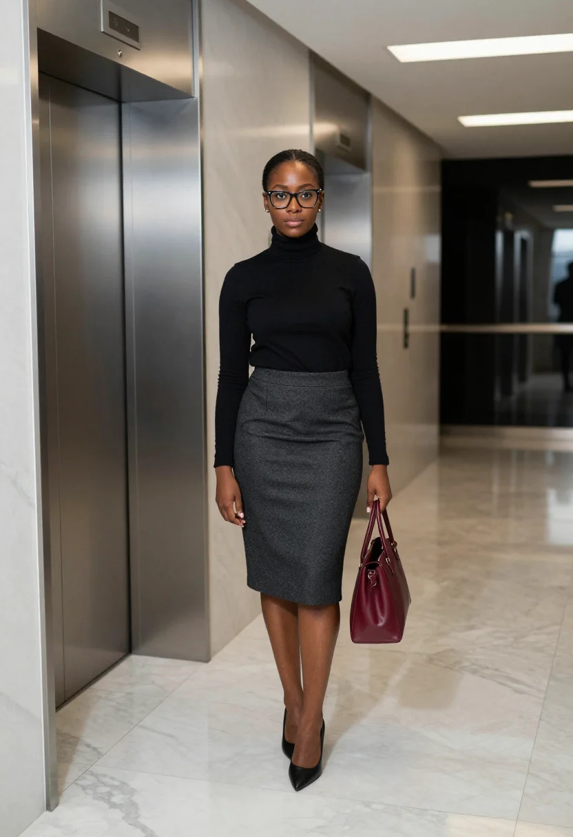 AI office siren sample — portrait of a woman, full-length portrait of a Black woman i