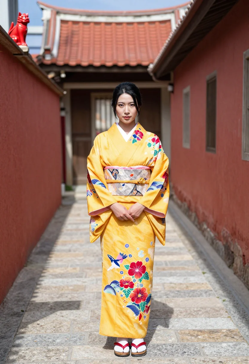 AI okinawa sample — portrait of a woman, three-quarter-length portrait of a Japa