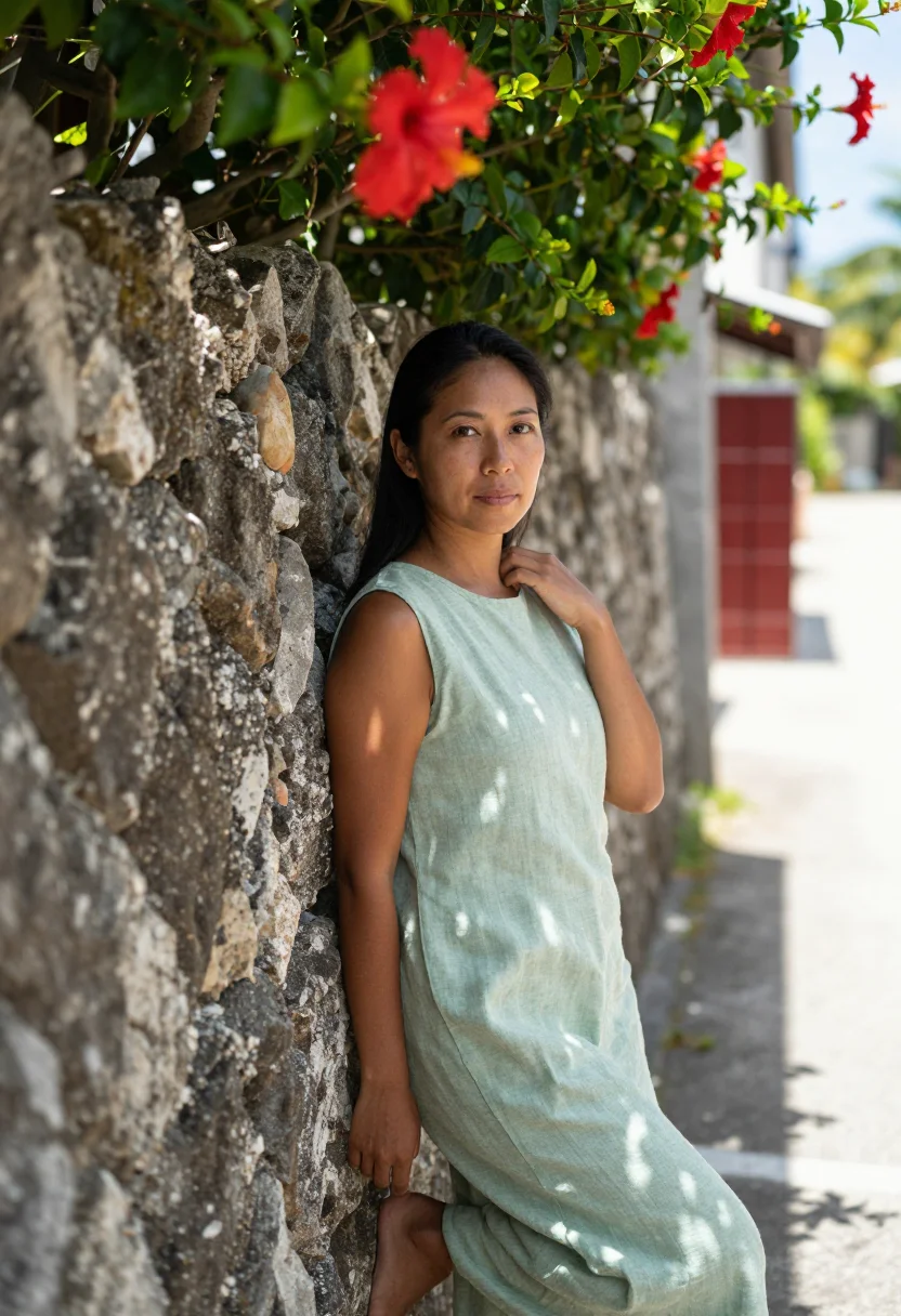 AI okinawa sample — portrait of a woman, half-length portrait of an Okinawan wom