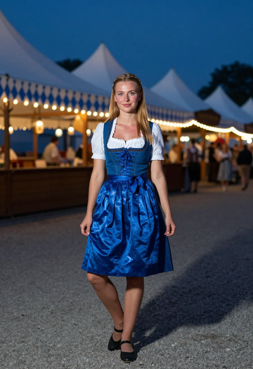 AI oktoberfest dirndl bavaria blue sample — portrait of a woman, full-length portrait of a Bavarian woma
