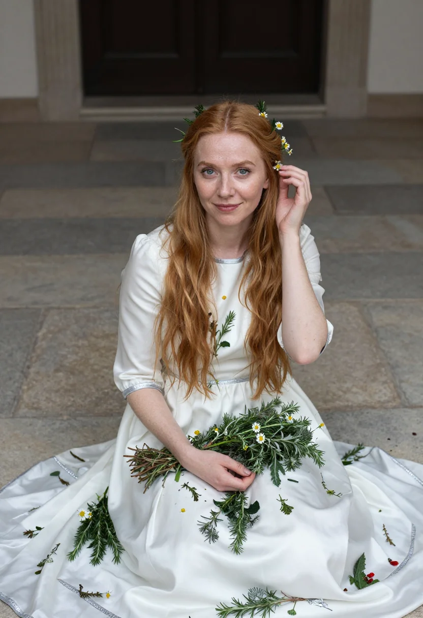 AI ophelia sample — portrait of a woman, three-quarter-length portrait of a Nort