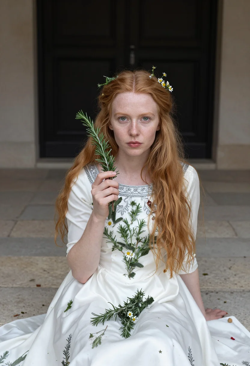 AI ophelia sample — portrait of a woman, close head-and-chest portrait of a Nort