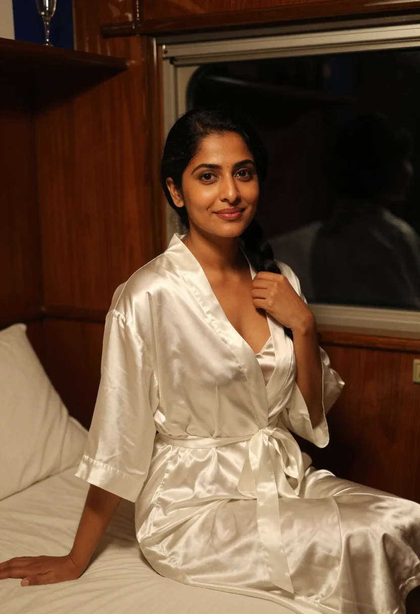 AI orient express sample — portrait of a woman, tight bust portrait of a South-Asian wo