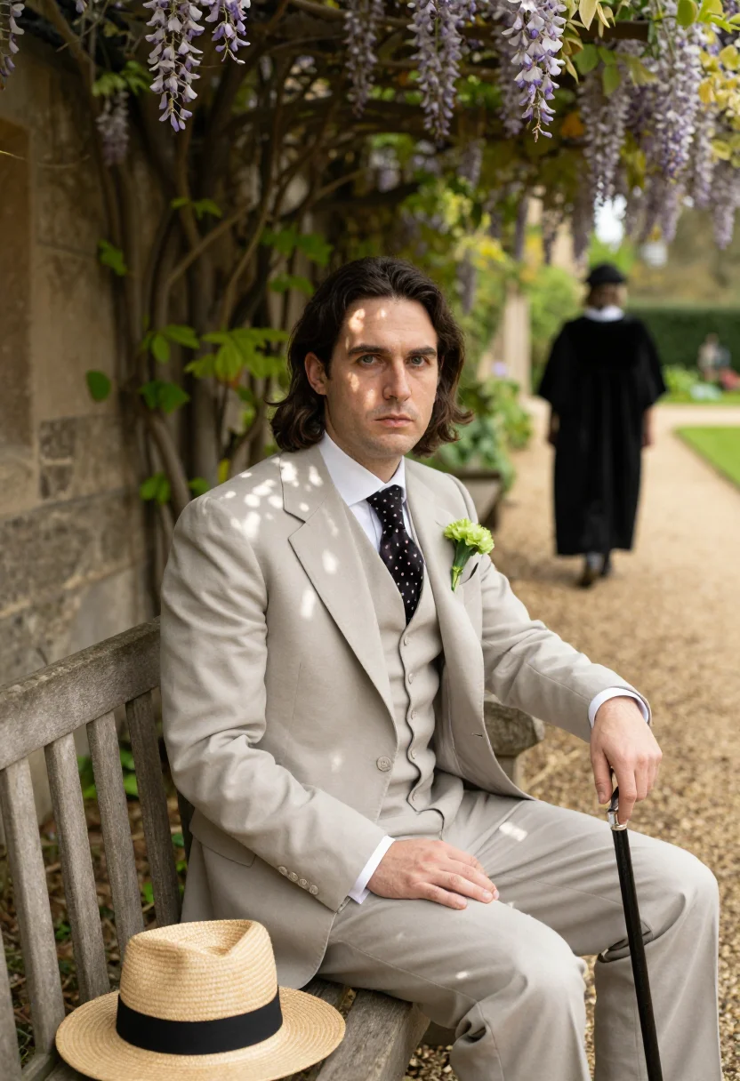 AI oscar wilde sample — portrait of a man, close half-length portrait of a Western-E