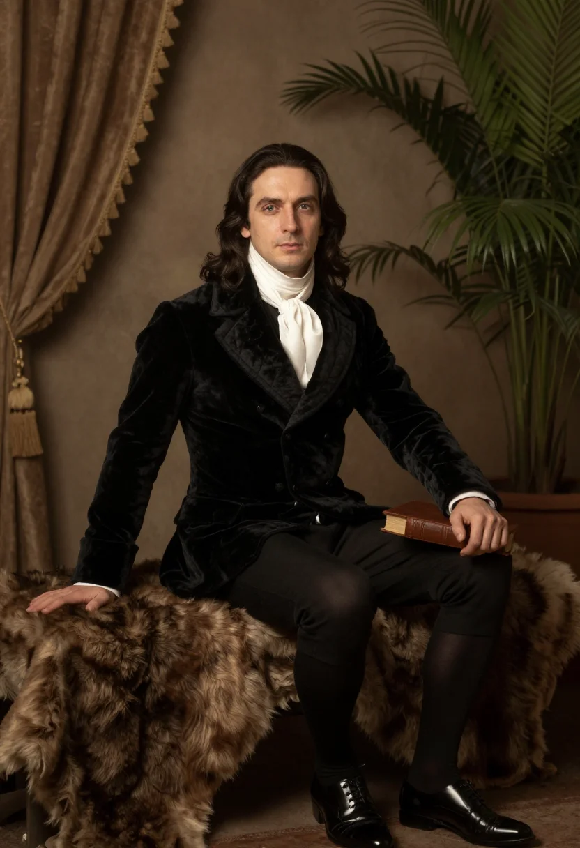 AI oscar wilde sample — portrait of a man, close half-length portrait of a Western-E
