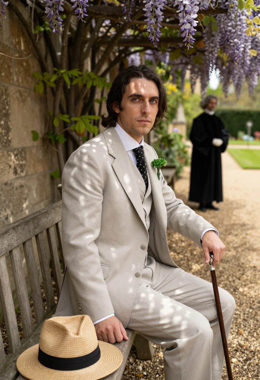 AI oscar wilde sample — portrait of a man, three-quarter-length portrait of a Wester