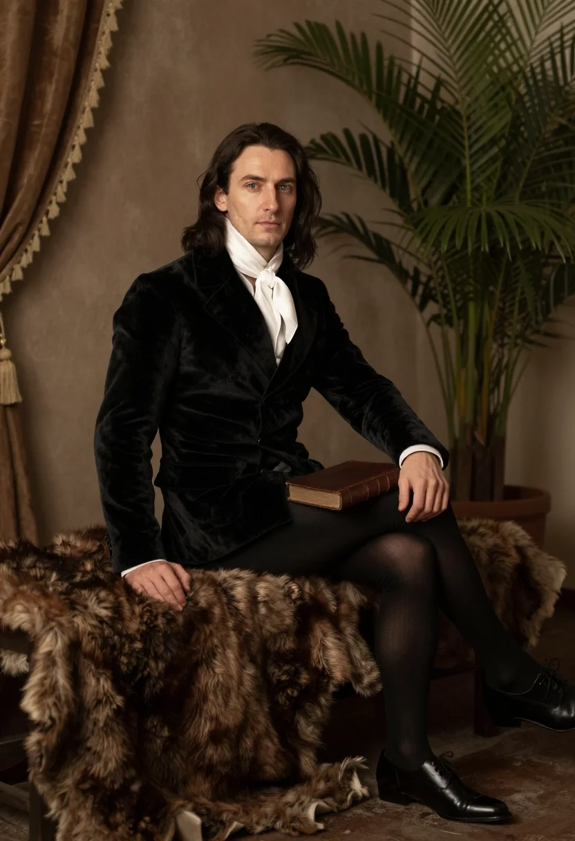 AI oscar wilde sample — portrait of a man, three-quarter-length portrait of a Wester