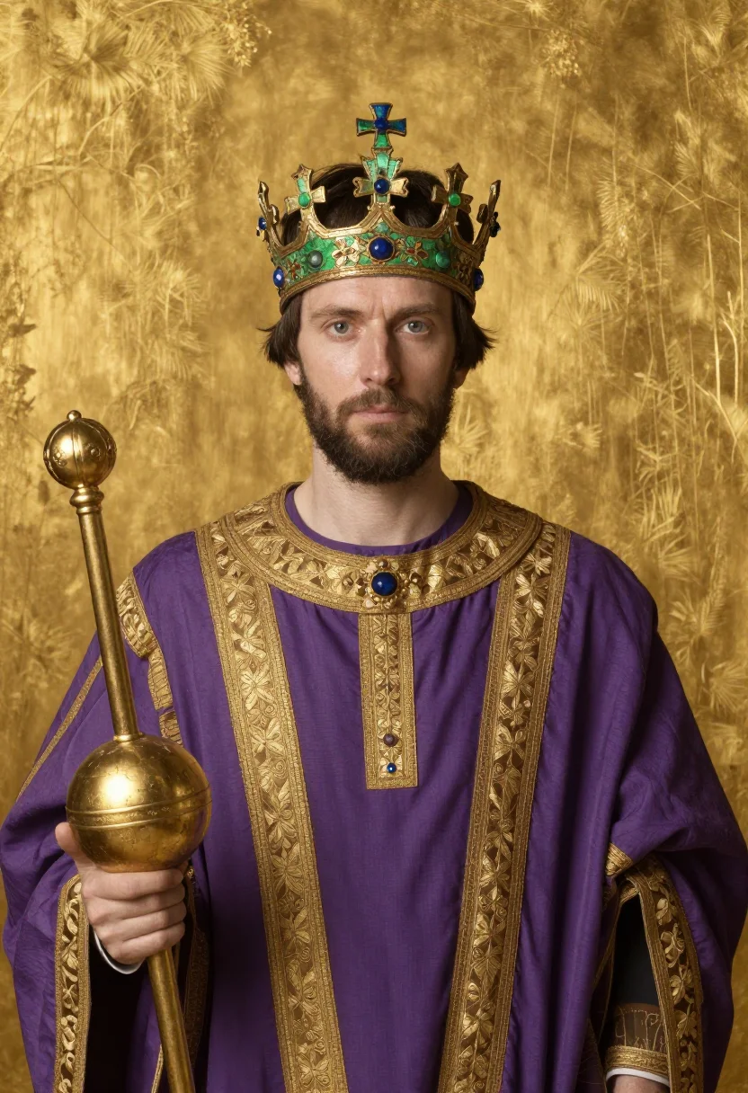 AI otto the great sample — portrait of a man, half-length frontal portrait of a Western