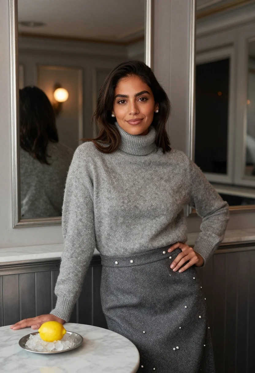AI oyster bar paris january lemon sample — portrait of a woman, framed half-length from the waist up, t