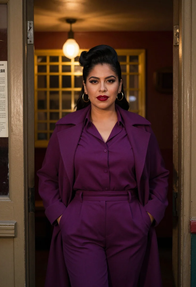 AI pachuca sample — portrait of a woman, waist-up portrait of a Mexican-American