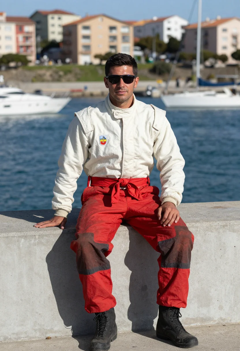 AI paddock suit sample — portrait of a man, three-quarter-length portrait of a Wester
