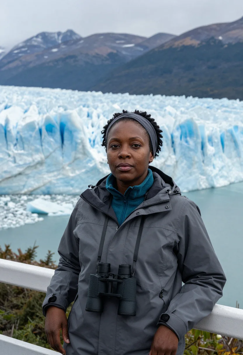 AI patagonia sample — head-and-shoulders portrait of a Black woman with deep brown