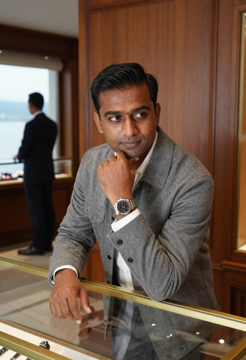 AI patek sample — portrait of a man, close portrait of a South-Asian man in hi