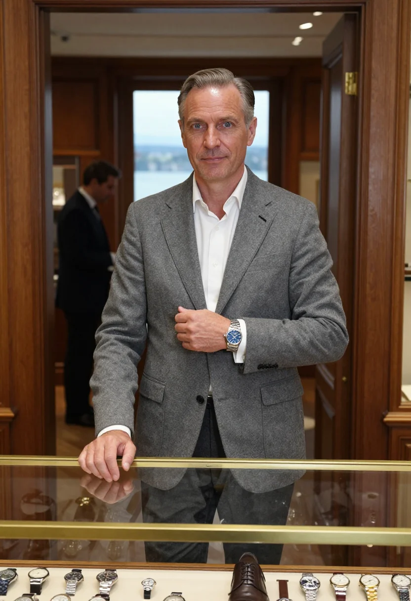 AI patek sample — portrait of a man, half-length portrait of a Western-Europea