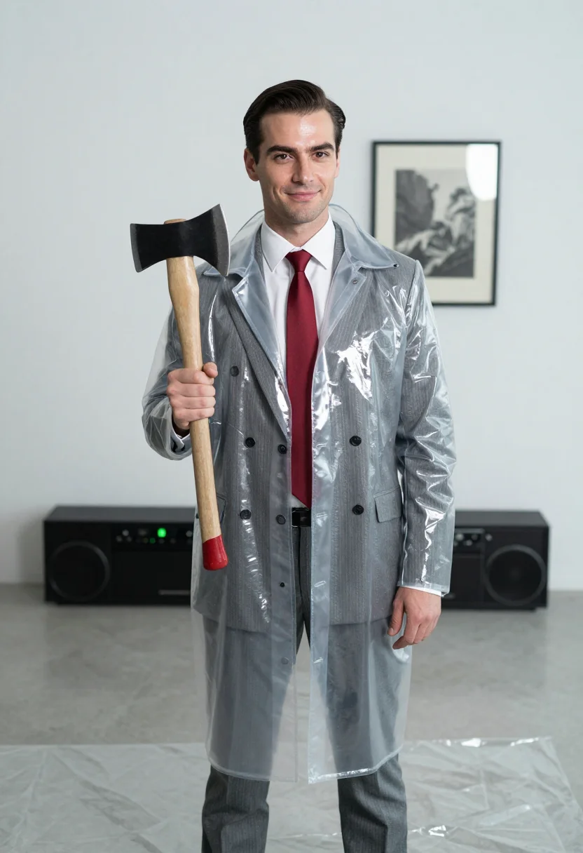 AI patrick bateman sample — portrait of a man, half-length portrait of a Western-Europea