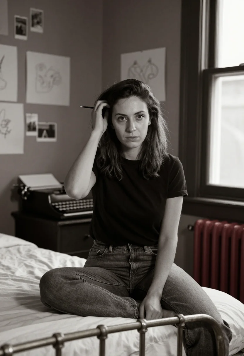 AI patti smith sample — portrait of a woman, close half-length portrait of a woman o