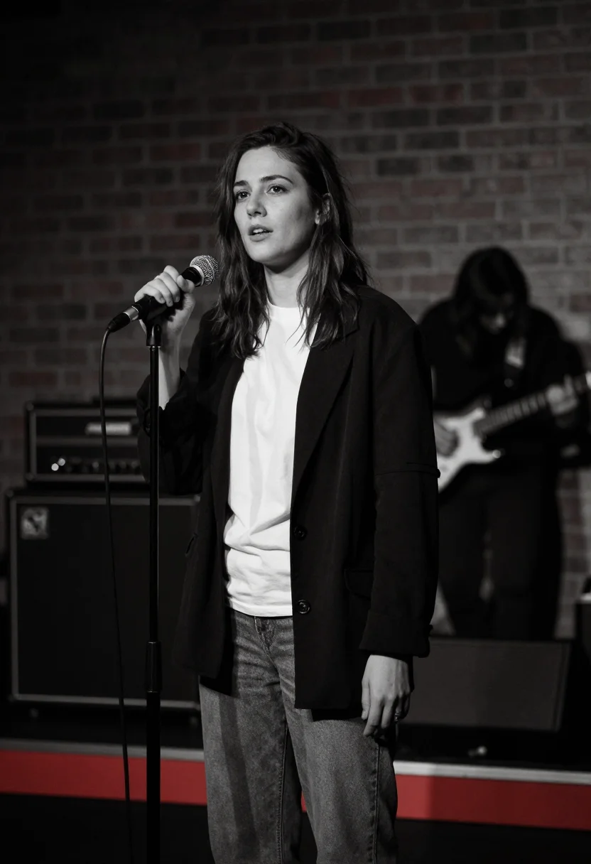 AI patti smith sample — portrait of a woman, three-quarter-length portrait of a woma