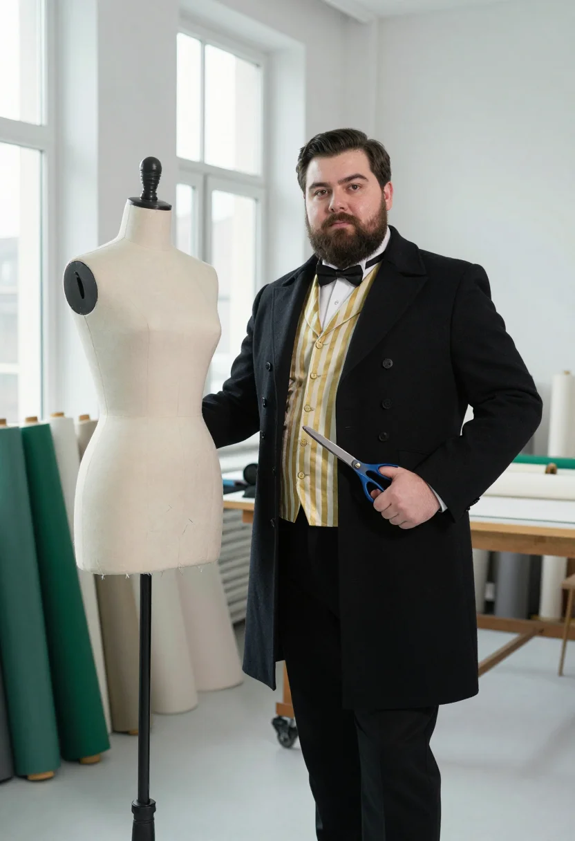 AI paul poiret sample — portrait of a man, three-quarter portrait of a Western-Europ