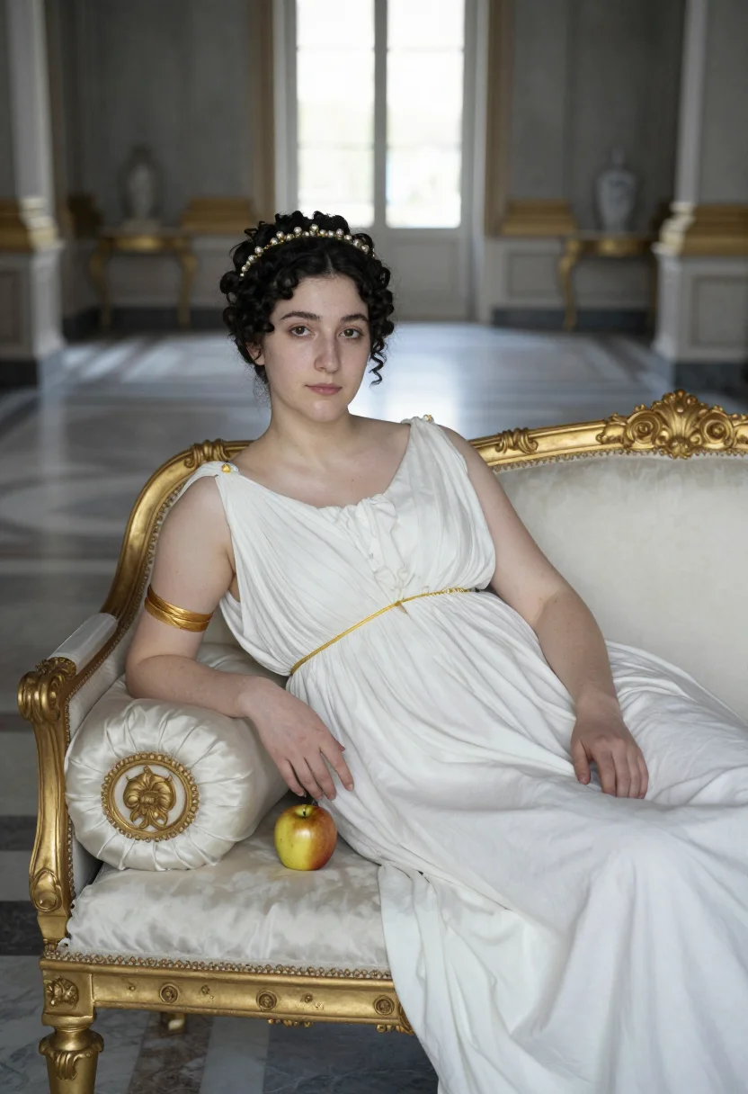 AI pauline borghese sample — portrait of a woman, half-length portrait of a Western-Europ
