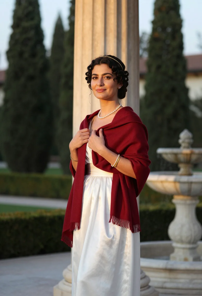 AI pauline borghese sample — portrait of a woman, half-length portrait of a Western-Europ