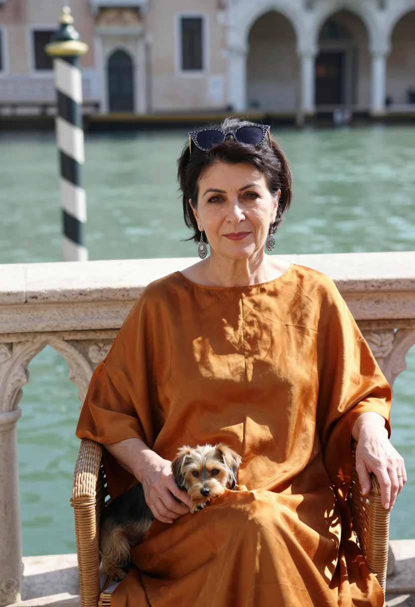 AI peggy guggenheim sample — portrait of a woman, close three-quarter portrait of a Weste