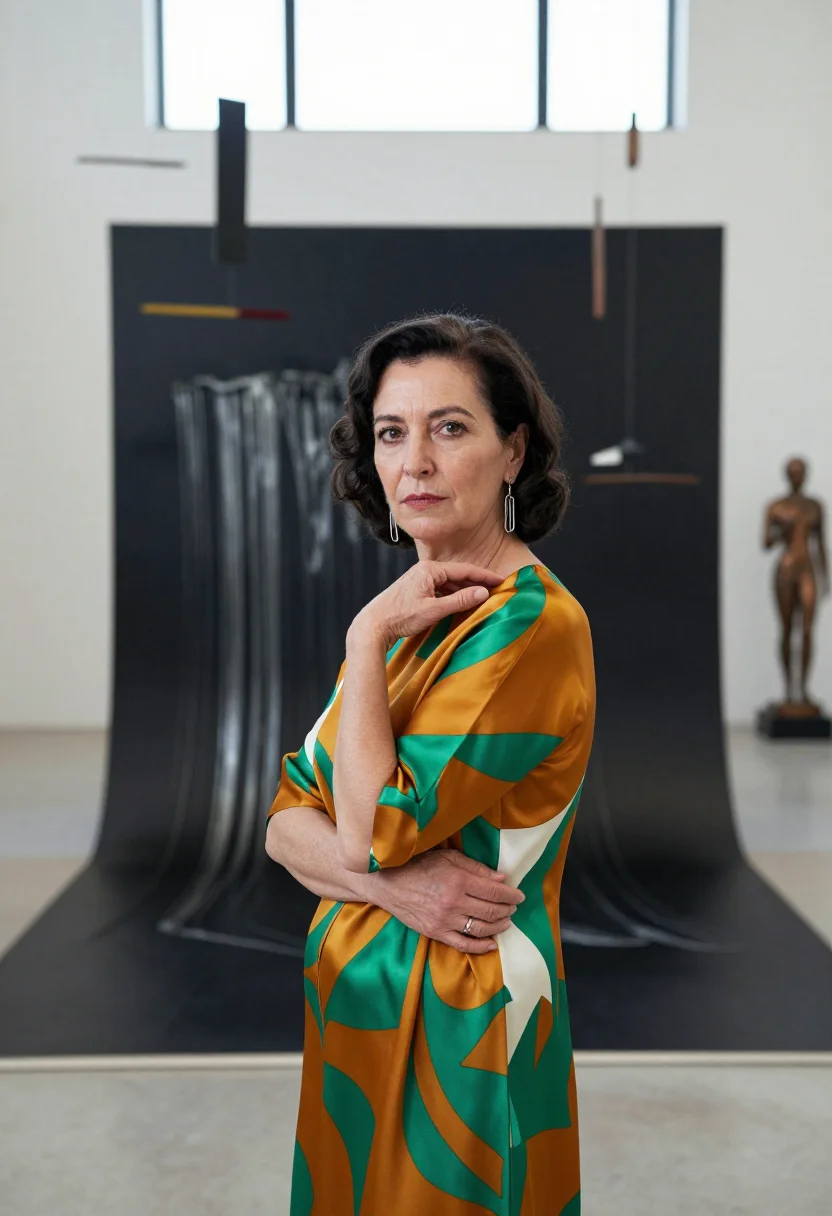 AI peggy guggenheim sample — portrait of a woman, half-length portrait of a Western-Europ