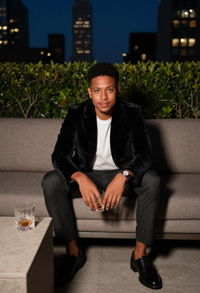 AI penthouse terrace sample — portrait of a man, full-length portrait of a Brazilian man i