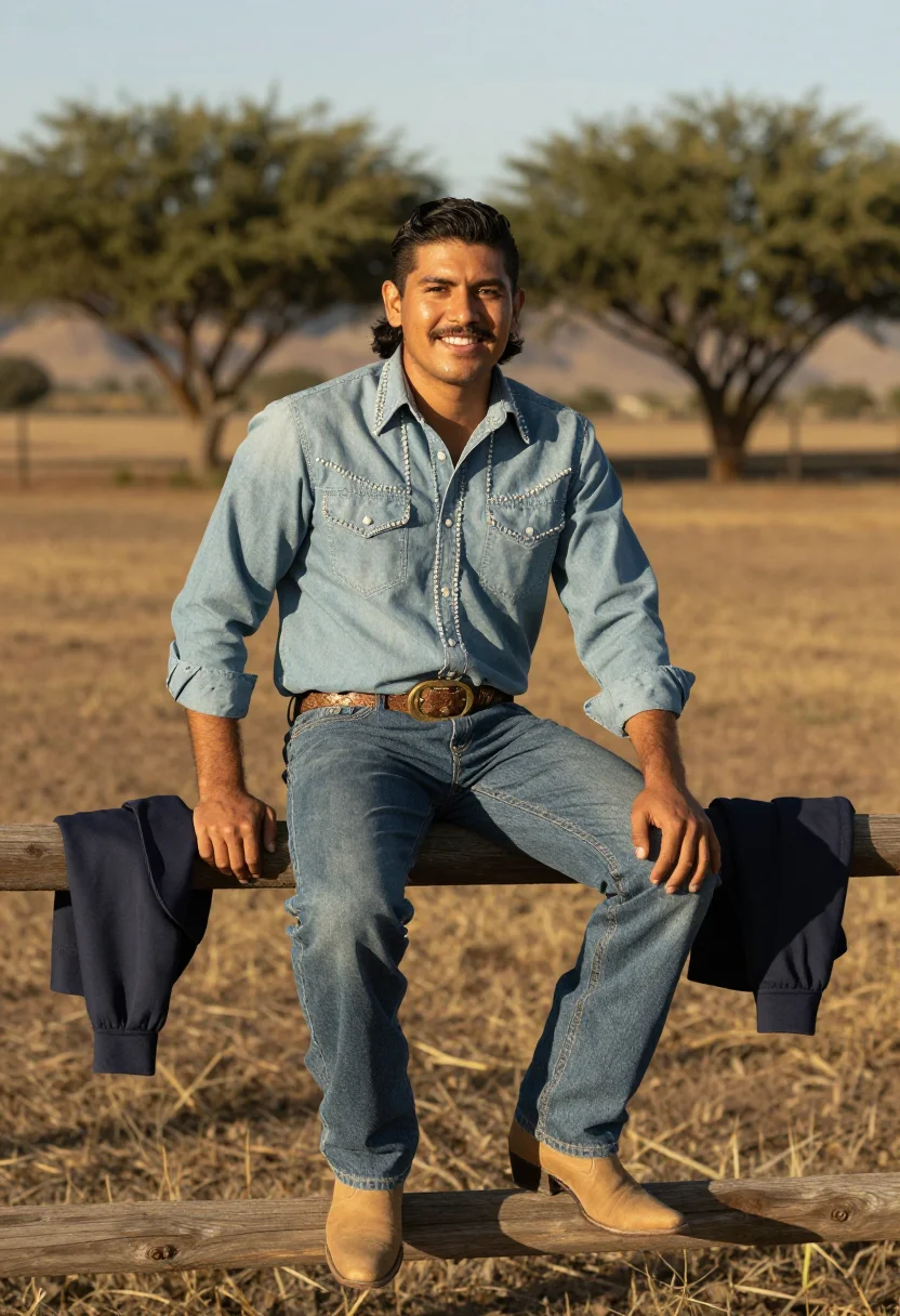 AI peso pluma corridos sample — portrait of a man, half-length portrait of a Mexican man wit