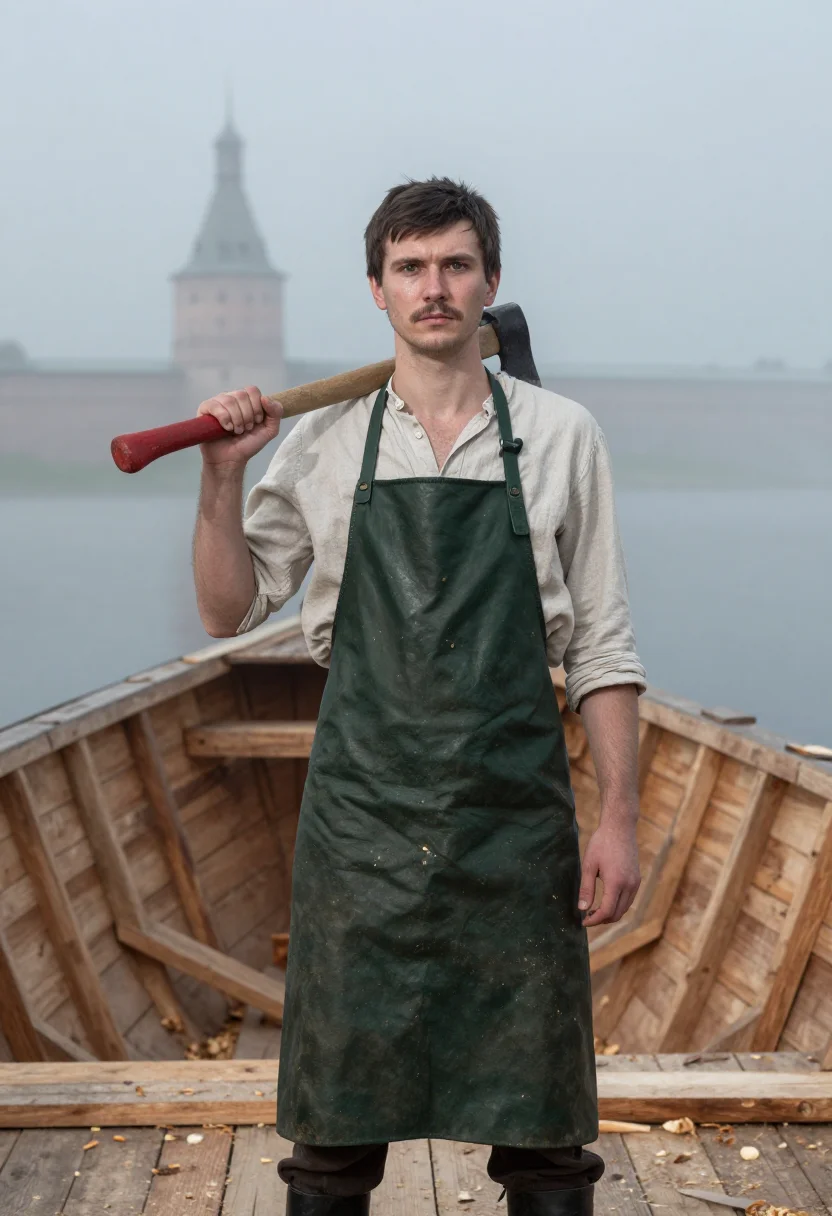 AI peter the great sample — portrait of a man, chest-up portrait of a very tall Russian