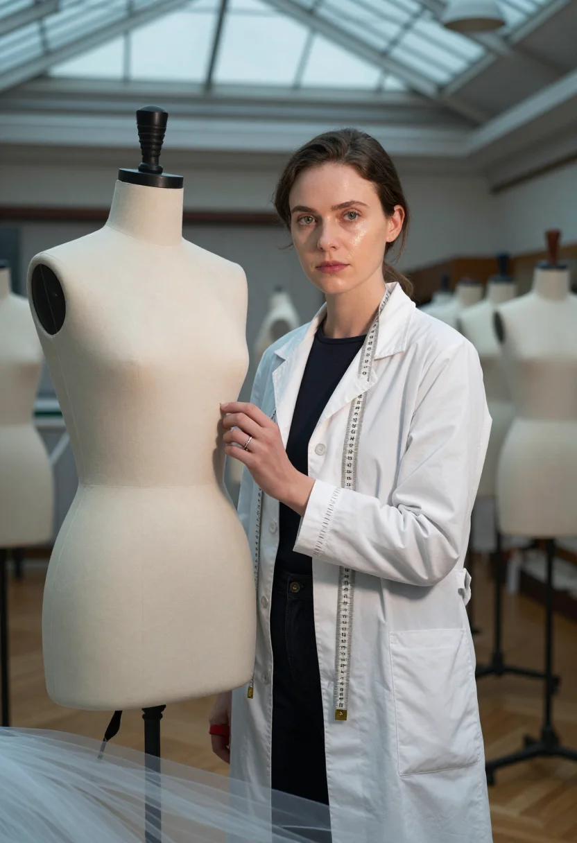 AI petites mains sample — portrait of a woman, chest-up portrait of a French woman in