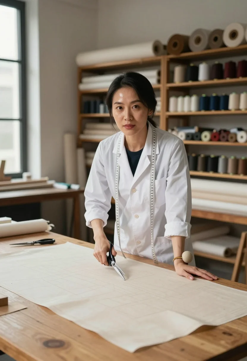 AI petites mains sample — portrait of a woman, three-quarter-length portrait of a Fren