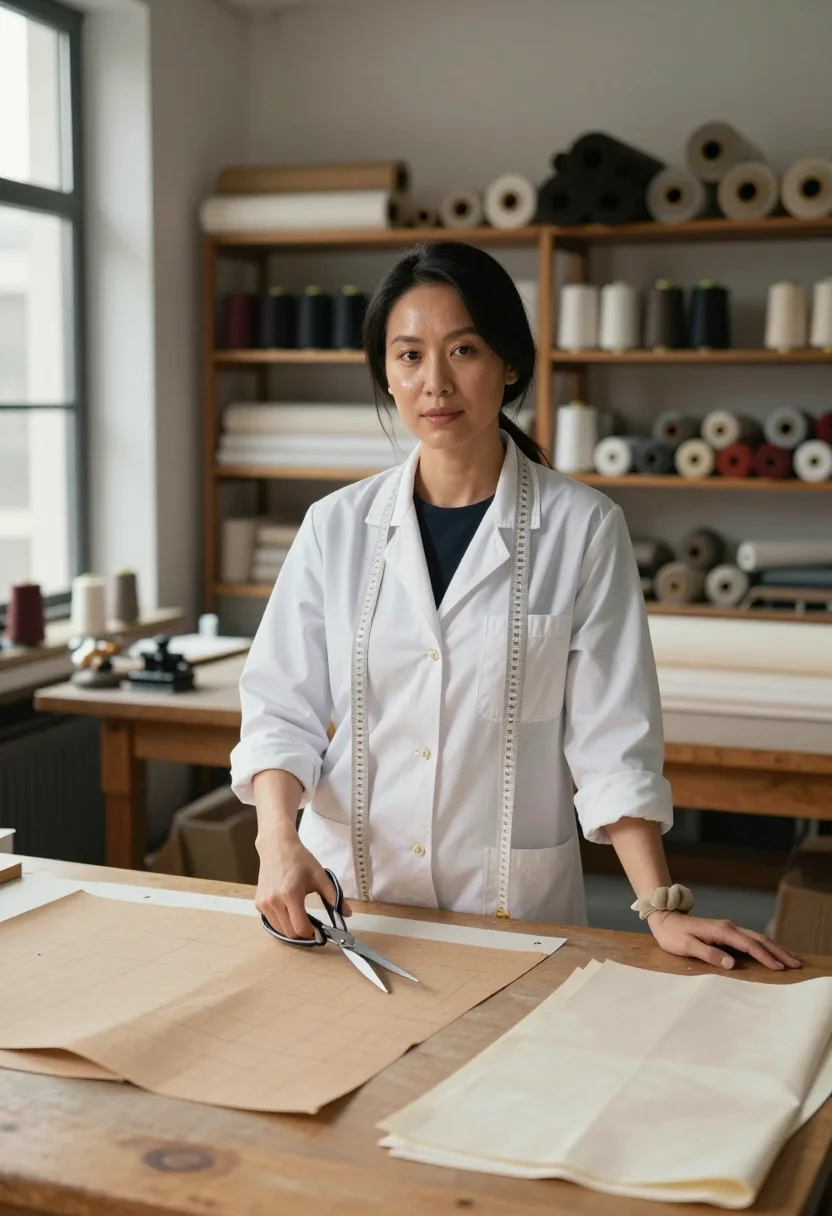 AI petites mains sample — portrait of a woman, half-length portrait of a French-Vietna