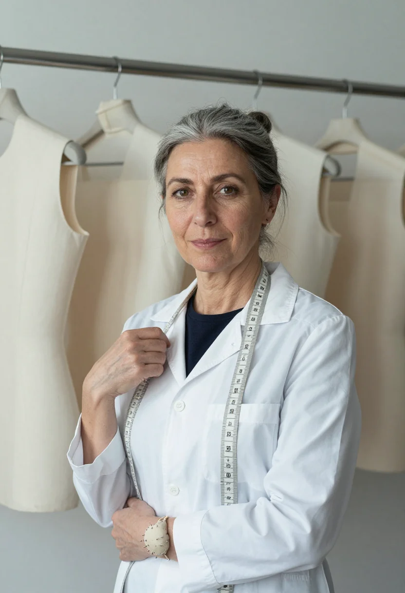 AI petites mains sample — portrait of a woman, chest-up portrait of a French woman in